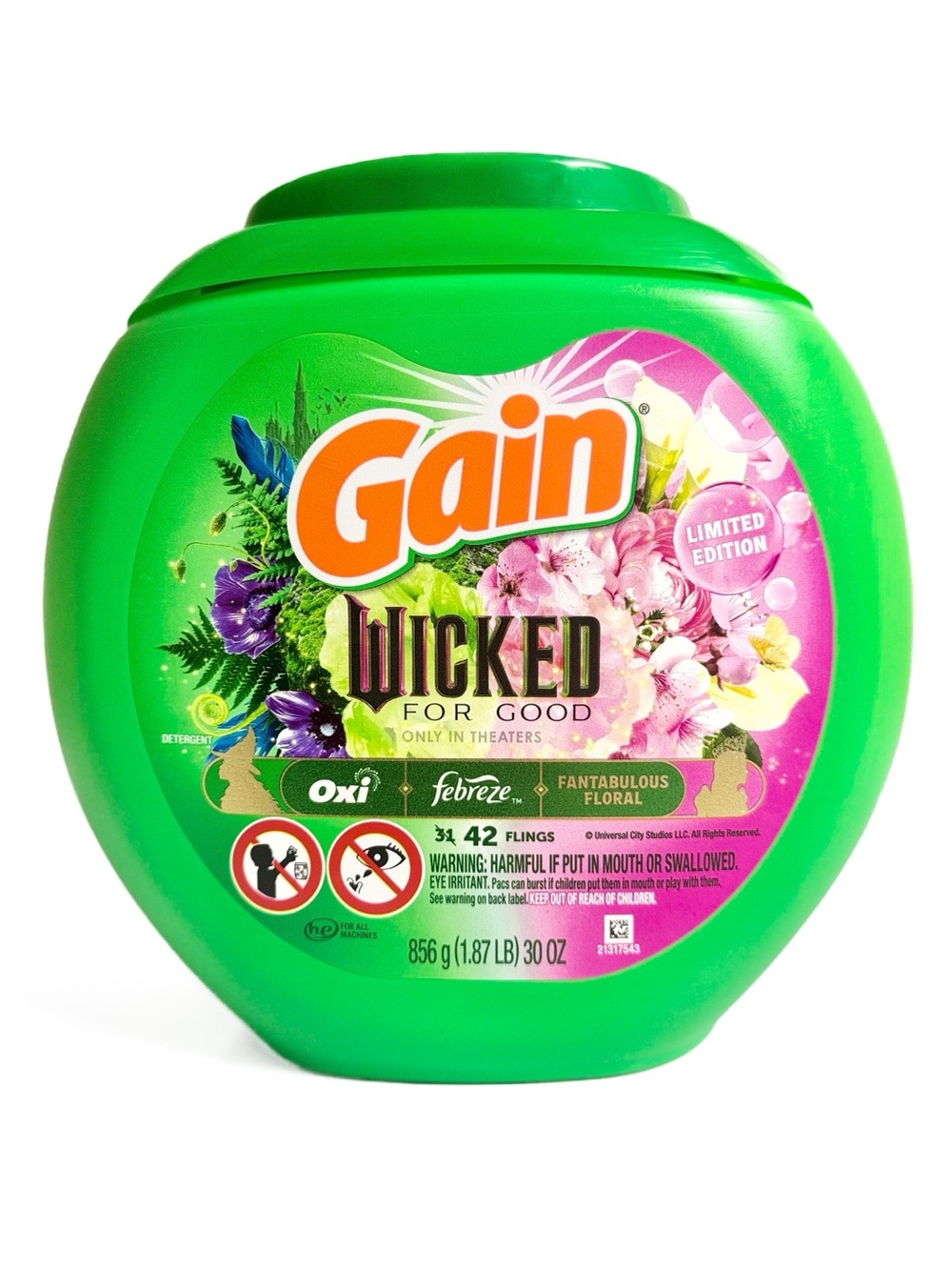 Gain Wicked Flings Laundry Detergent Pods Fantabulous Floral Limited Edition 42